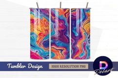 Colorful abstract liquid marble Tumbler PNG Design Product Image 1
