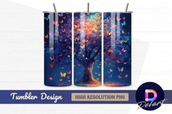 Butterfly tree dreamscape Tumbler PNG Design Product Image 1