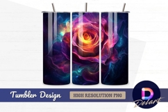 Cosmic rose glowing nebula Tumbler PNG Design Product Image 1