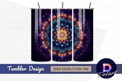 Colorful floral mandala spiritual Tumbler PNG Design Product Image 1