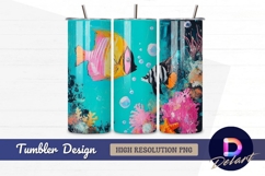 Colorful tropical fish underwater Tumbler PNG Design Product Image 1