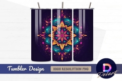 Colorful detailed mandala Tumbler PNG Design Product Image 1