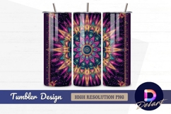 Vibrant mandala art with cosmic Tumbler PNG Design Product Image 1