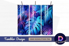 Vibrant tropical leaves Tumbler PNG Design Product Image 1
