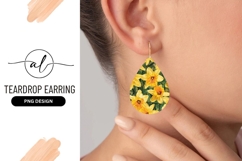 Watercolor Daffodil Floral Pattern with Yellow and Orange Product Image 1