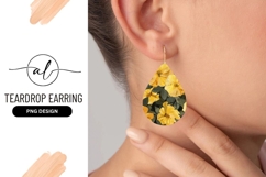Yellow Flowers and Green Leaves Illustration Floral Pattern Product Image 1