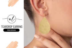 Distressed Teardrop Shape Earring Png Element Product Image 1