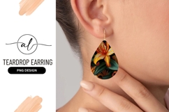Exotic Floral Ornament With Green Leaves Png Product Image 1