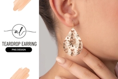 Christmas Teardrop Earring PNG Product Image 1