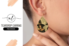 Teardrop Earring Png Design with Witch theme Product Image 1