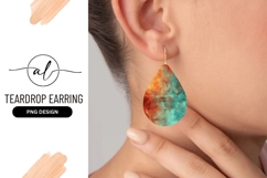 Abstract Pattern Teardrop Earring Png Design Product Image 1