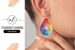 Vibrant Teardrop Earring Png Design Product Image 1