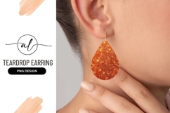 Shimmering teardrop earring png design Product Image 1
