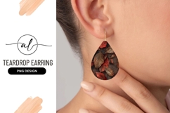 Autumn leaves teardrop earring png design Product Image 1