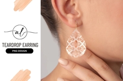 Elegant teardrop earring png design Product Image 1