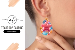 Smiling Star Teardrop Shape Earrings Png Product Image 1