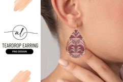 Art Deco Teardrop Earring Png Illustration Product Image 1