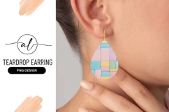 Pastel Geometric Blocks In A Teardrop Shape Product Image 1