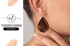 Brown Marble Teardrop Earring Stone Texture Png Product Image 1
