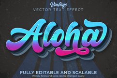 Editable text effect aloha, 3d vintage and retro font style Product Image 1