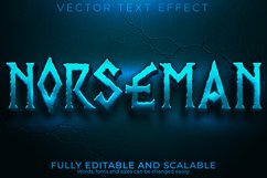 Editable text effect viking, 3d nordic and scandinavian font Product Image 1
