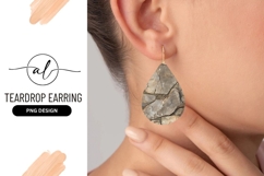 Teardrop Earring Png Stone Texture Background Product Image 1