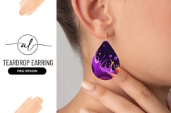Purple And Gold Paint Splash Teardrop Png Product Image 1