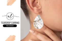 Marble Teardrop Earring Png Cutout Product Image 1