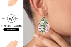 Floral Teardrop Shape Decorative Design Png Product Image 1