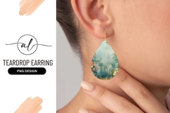 Watercolor Forest Scene In Teardrop Shape Product Image 1