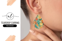 Floral Pattern with Orange Yellow and Teal Flowers Product Image 1