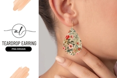 Vintage Floral Pattern with Pink Red and Teal Roses Product Image 1