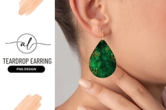 Gold Chandeliers on Emerald Green Background with Sparkling Product Image 1