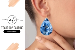 Blue Poppy Flowers Illustration Close Up with Gold Centers Product Image 1