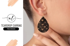 Bronze Hearts and Stars Pattern on Dark Background Product Image 1