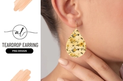 Watercolor Floral Pattern with Bees Yellow Flowers Product Image 1