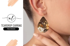 Floral Pattern with Brown and Gold Flowers and Leaves Product Image 1