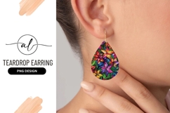 Colorful stained glass floral pattern with vibrant flowers Product Image 1