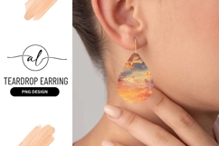 Sunset Sky with Orange and Pink Clouds and Blue Sky Product Image 1