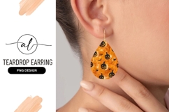 Halloween Pumpkin and Bat Pattern on Orange Background Product Image 1