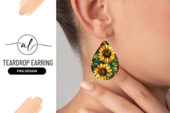 Stained Glass Sunflowers with Yellow Petals and Green Leaves Product Image 1