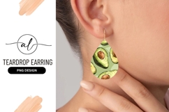Avocado Halves Teardrop Earring Png Illustration Product Image 1