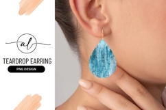 Abstract Blue Icicles Teardrop Earring Png Product Image 1