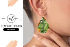Watercolor Vegetables In Teardrop Earring Png Product Image 1