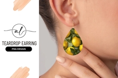 Yellow Lemons with Green Leaves on Textured Green Background Product Image 1