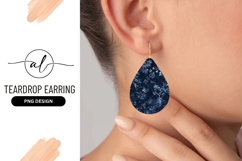 Dark Blue Floral Pattern with White Flowers and Vines Product Image 1