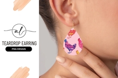 Colorful Rooster and Hen Pattern on Pink Background Product Image 1