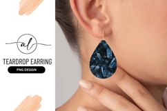 Watercolor Illustration of Blue Crystals on a Dark Cosmic Product Image 1