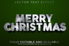 Editable text effect merry christmas, 3d 2022 and new year f Product Image 1