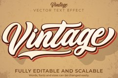 Editable vintage text effect, retro 70s and 80s text style Product Image 1
